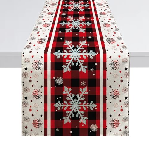 Tischläufer Weihnachten,33*180CM Weihnachtstisch Deko Schneeflocken Tischläufer Rot Weihnachtstischläufer Weihnachtstischdecke Weihnachtsdeko für Winter Küche Tisch Dekoration Urlaub Party Dekor Tischläufer Weihnachten,33*180CM Weihnachtstisch Deko Schneeflocken Tischläufer Rot Weihnachtstischläufer Weihnachtstischdecke Weihnachtsdeko für Winter Küche Tisch Dekoration Urlaub Party Dekor von Pejlnd