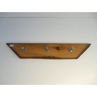 Garderobe Aus Altem Fachwerkbalken Mit 3 Edelstahlhaken von PekaIdeen
