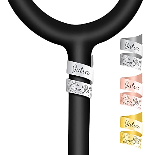 Stethoskop ID Tag Personalisiertes Stethoskop Namensschild für Krankenschwestern Stethoskop Charms, Custom Namensschild Krankenpflege ID Charm Krankenschwester Zubehör Woche Graduierung Geschenk von Pekdi