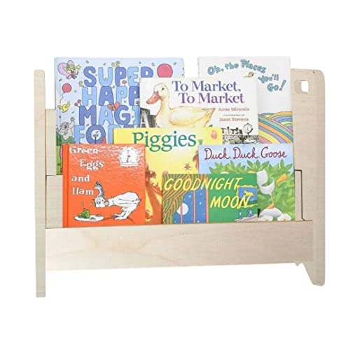 Pekiedo SWEETME Montessorianisches Bücherregal für Kinder, Spielzeugregal, Comic, Bücher, Schlafzimmer, 2 Etagen, Lernspiele aus Naturholz von Pekiedo