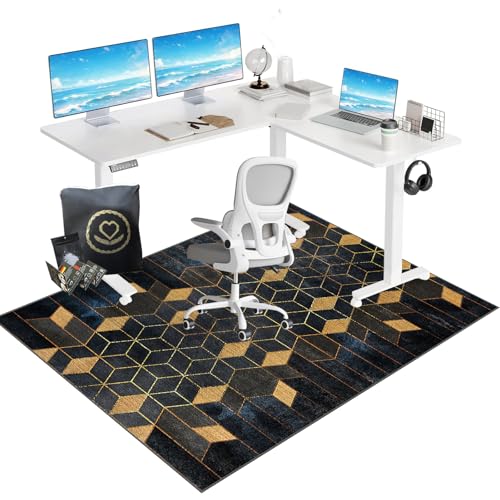 Bürostuhl Unterlage - Bodenschutzmatte für Teppich - Gaming Teppich Stuhlunterlage - Bürostuhl Matte - schreibtischstuhl unterlage - Bodenmatte unter Bürostuhl und Schreibtisch 90 x 140 cm von PekzyTamxRsvg