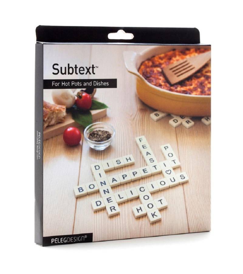 Peleg Design Topfuntersetzer Subtext Kreuzworträtsel PE946 von Peleg