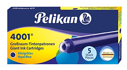 Pelikan 310748 Großraum-Tintenpatrone 4001, königsblau, 5 Patronen in Faltschachtel von Pelikan