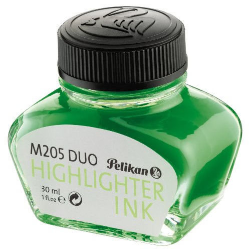 Pelikan 339580 Fluoreszierende Textmarker-Tinte für Füllhalter M 205 DUO, 30 ml, 1 Stück, grün von Pelikan