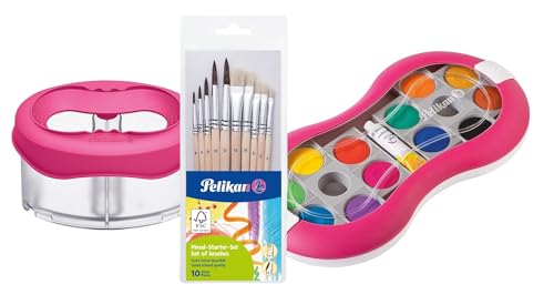 Pelikan 800327 Wasserbox Space, magenta (Magenta, 1 Set Farbkasten + Box + Pinsel) von Pelikan