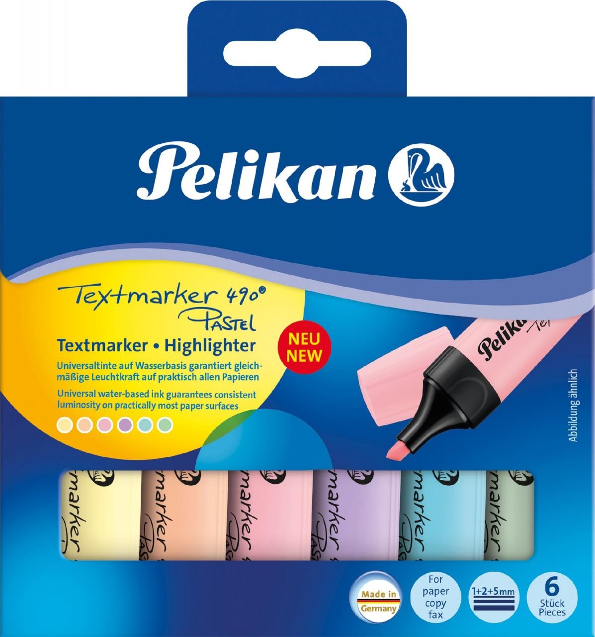 Pelikan Textmarker 490 Pastell farbig sortiert 6 Stück im Etui Pelikan Textmarker 490 Pastell farbig sortiert 6 Stück im Etui von Pelikan