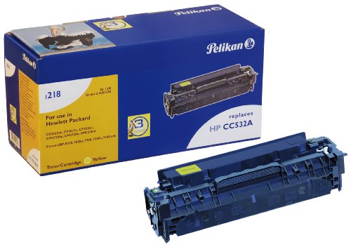 Pelikan Toner ersetzt HP CC532A (passend für Drucker HP CLJ CP 2025 DN / N / X; CM 2320 MFP FXI / N / NF) von Pelikan