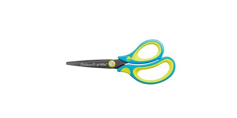 Pelikan Universalschere Pelikan Schere griffix Schule, Neon Fresh Blue, Rechtshänder, Spitz... von Pelikan