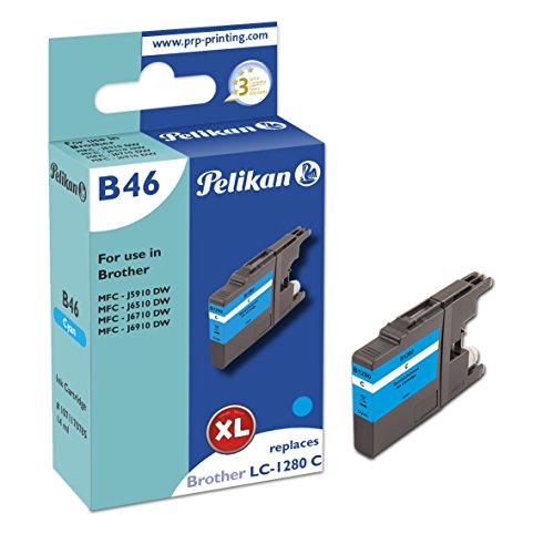 Pelikan XL Druckerpatrone B46 ersetzt Brother LC-1280XL C blau von Pelikan