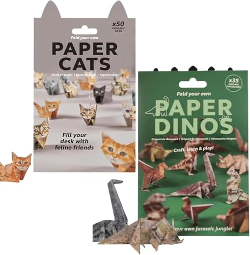 DIY Paper Cats,50 Sheets DIY Origami Paper to Fold Cute Cat Figures,Fun Craft Activity,Creative Origami Animal Craft Kit,Pattern Cute Printing,Desk Decoration&Gift for Pets Lover (Set A, One size) von Pelinuar