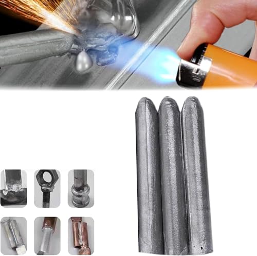 Low Temperature Universal Welding Rod,Metal Universal Low Temperature Easy Melt Welding Rods,Aluminum Welding Rods,Lighter Welding Rod for Metal Welding,Aluminum,Iron (3 Pcs) von Pelinuar