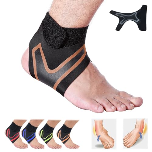 Tryxwrap Foot Wrap,Tryx Foot Wrap,Ankle Brace For Sprained Ankle,Tryxwrap Foot Wrap Plantar Fasciitis,Tryxwrap Foot Wrap for Neuropathy,Basketball Ankle Brace,Ankle Support for Men Women (Orange, L) von Pelinuar