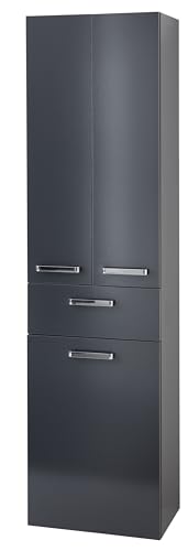 Pelipal GmbH Hochschrank, Holzwerkstoff, Anthrazit Glanz/Anthrazit Dekor, H 185,5 x B 50 x T 33 cm von Pelipal GmbH