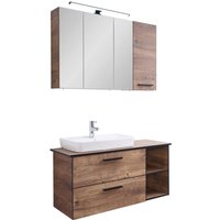 Badezimmer-Set Quickset 374 Eiche Ribeck Nachbildung B/H/T: ca. 105x200x44,5 cm von Pelipal