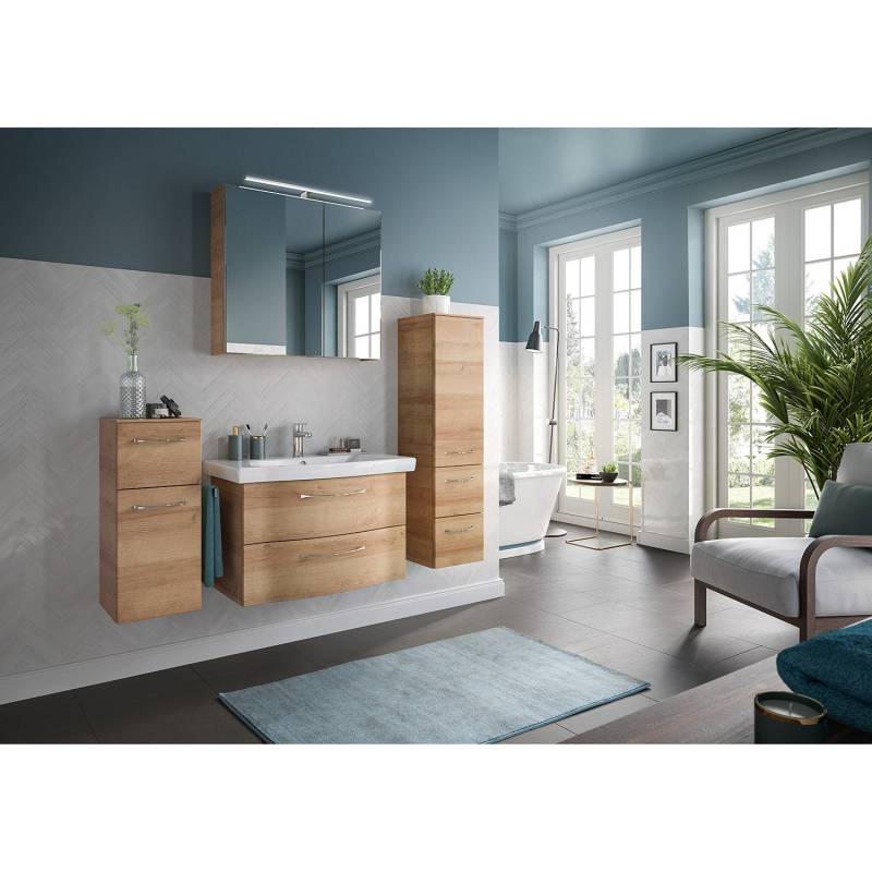 home24 Badezimmerset 6005 IV 4-teilig 171cm Braun/Eiche Riviera Dekor von home24