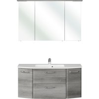 Saphir Badmöbel-Set "Quickset 2-teilig, Mineralmarmor-Waschtisch mit LED-Spiegelschrank" 2 Stk. tlg. von Saphir