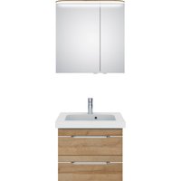 Saphir Badmöbel-Set "Balto Sprint 2-teilig, Mineralmarmor-Waschtisch mit LED-Spiegelschrank", (2 St.), Badezimmer Set inkl. Türdämpfer, 70 cm breit, 2 Türen, 2 Schubladen von Saphir