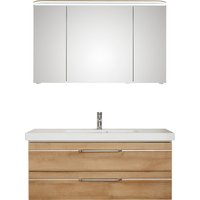Saphir Badmöbel-Set "Balto Sprint 2-teilig, Mineralmarmor-Waschtisch mit LED-Spiegelschrank", (2 St.), Badezimmer Set inkl. Türdämpfer, 3 Türen, 2 Schubladen von Saphir