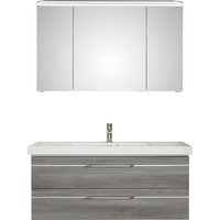 Saphir Badmöbel-Set "Balto Sprint 2-teilig, Mineralmarmor-Waschtisch mit LED-Spiegelschrank", (2 St.), Badezimmer Set inkl. Türdämpfer, 3 Türen, 2 Schubladen von Saphir
