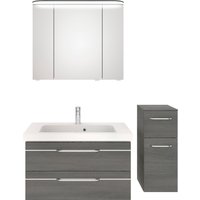 Saphir Badmöbel-Set "Balto Sprint 3-teilig, Mineralmarmor-Waschtisch mit LED-Spiegelschrank", (4 St.), Badezimmer Set mit Unterschrank inkl Türdämpfer, 4 Türen, 3 Schubladen von Saphir