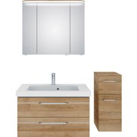 Saphir Badmöbel-Set "Balto Sprint 3-teilig, Mineralmarmor-Waschtisch mit LED-Spiegelschrank", (4 St.) von Saphir