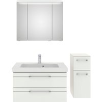 Saphir Badmöbel-Set "Balto Sprint 3-teilig, Mineralmarmor-Waschtisch mit LED-Spiegelschrank", (4 St.), Badezimmer Set mit Unterschrank inkl Türdämpfer, 4 Türen, 3 Schubladen von Saphir