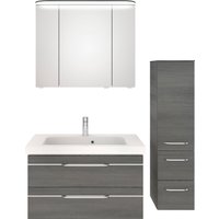 Saphir Badmöbel-Set "Balto Sprint 3-teilig, Mineralmarmor-Waschtisch mit LED-Spiegelschrank", (4 St.), Badezimmer Set mit Midischrank, inkl Türdämpfer, 4 Türen, 4 Schubladen von Saphir