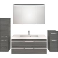 Saphir Badmöbel-Set "Balto Sprint 4-teilig, Mineralmarmor-Waschtisch mit LED-Spiegelschrank", (5 St.), Unterschrank, Midischrank, inkl. Türdämpfer, 5 Türen, 5 Schubladen von Saphir