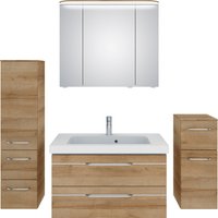 Saphir Badmöbel-Set "Balto Sprint 4-teilig, Mineralmarmor-Waschtisch mit LED-Spiegelschrank", (5 St.) von Saphir