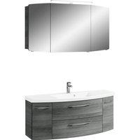 Saphir Badmöbel-Set "Cassca Sprint 2-teilig Mineralmarmor-Waschtisch mit LED-Spiegelschrank" 2 Stk. tlg. von Saphir