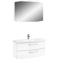 Saphir Badmöbel-Set "Cassca Sprint 2-teilig Mineralmarmor-Waschtisch mit LED-Spiegelschrank", (2 St.) von Saphir