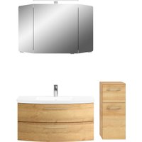 Saphir Badmöbel-Set "Cassca Sprint 3-teilig Mineralmarmor-Waschtisch mit LED-Spiegelschrank", (4 St.) von Saphir