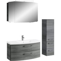 Saphir Badmöbel-Set "Cassca Sprint 3-teilig Mineralmarmor-Waschtisch mit LED-Spiegelschrank", (4 St.) von Saphir