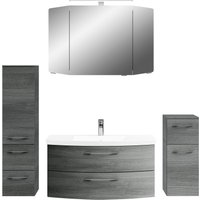 Saphir Badezimmer-Set "Cassca Sprint 4-teilig Mineralmarmor-Waschtisch mit LED-Spiegelschrank", (5 St.) von Saphir