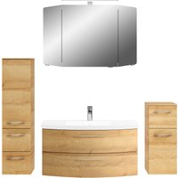 Saphir Badezimmer-Set "Cassca Sprint 4-teilig Mineralmarmor-Waschtisch mit LED-Spiegelschrank", (5 St.) von Saphir