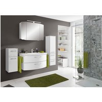 Saphir Badezimmer-Set "Cassca Sprint 4-teilig Mineralmarmor-Waschtisch mit LED-Spiegelschrank", (5 St.), Midischrank, Unterschrank, inkl. Türdämpfer, 5 Türen, 5 Schubladen von Saphir