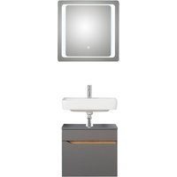 Saphir Badmöbel-Set "Quickset 2-teilig, Waschbeckenunterschrank mit LED-Spiegel", (2 St.), Waschplatz 70 cm breit, ohne Waschbecken, 1 Schublade, Bad-Set von Saphir