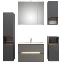 Saphir Badmöbel-Set "Quickset 5-teilig, Keramik-Waschtisch und LED-Spiegelschrank", (7 St.) von Saphir