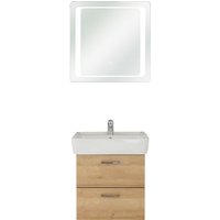 Saphir Badmöbel-Set "Quickset 919 2-teilig, Keramik-Waschtisch mit LED-Spiegel, 70 cm breit", (2 St.) von Saphir