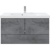 Saphir Badmöbel-Set "Quickset 945 Mineralmarmor-Waschtisch mit Unterschrank, 99 cm breit" 1 Stk. tlg. Waschplatz, 2 Türen, 1 Schublade, inkl. Türdämpfer, Waschtisch Set von Saphir