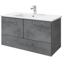 Saphir Badmöbel-Set "Quickset 945 Keramik-Waschtisch mit Unterschrank, 100 cm breit" 1 Stk. tlg. Waschplatz mit 2 Türen, 1 Schublade, inkl. Türdämpfer, Waschtisch Set von Saphir