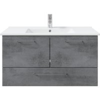 Saphir Badmöbel-Set "Quickset 945 Keramik-Waschtisch mit Unterschrank, 100 cm breit", (1 St.), Waschplatz mit 2 Türen, 1 Schublade, inkl. Türdämpfer, Waschtisch Set von Saphir