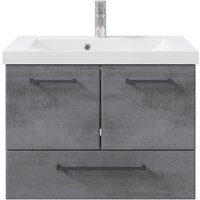 Saphir Badmöbel-Set "Quickset 945 Mineralmarmor-Waschtisch mit Unterschrank, 74 cm breit" 1 Stk. tlg. Waschplatz, 2 Türen, 1 Schublade, inkl. Türdämpfer, Waschtisch Set von Saphir