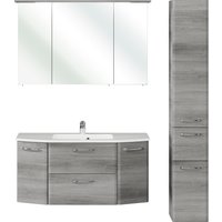 Saphir Badmöbel-Set "Quickset 3-teilig, Mineralmarmor-Waschtisch und LED-Spiegelschrank", (4 St.) von Saphir