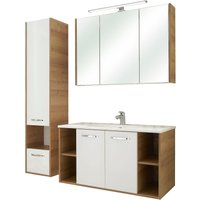 Saphir Badmöbel-Set "Quickset 362 3-teilig, Mineralmarmor-Waschtisch und LED-Spiegelschrank", (Set, 3 St.) von Saphir