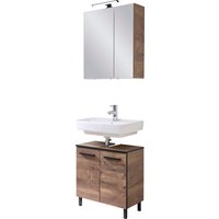 Saphir Badmöbel-Set "Quickset 374 Waschbeckenunterschrank mit LED-Spiegelschrank", (4 St.), Waschplatz 60 cm breit, inkl. Türdämpfer, 4 Türen, Bad-Set von Saphir