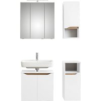 Saphir Badmöbel-Set "Quickset 4-teilig, Waschbeckenunterschrank mit LED-Spiegelschrank", (4 St.) von Saphir