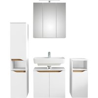 Saphir Badmöbel-Set "Quickset 4-teilig, Waschbeckenunterschrank mit LED-Spiegelschrank", (4 St.) von Saphir