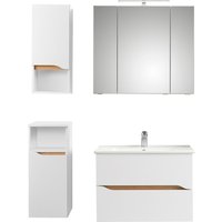 Saphir Badmöbel-Set "Quickset 4-teilig, Keramik-Waschtisch und LED-Spiegelschrank", (5 St.) von Saphir