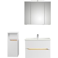 Saphir Badmöbel-Set "Quickset 3-teilig, Keramik-Waschtisch und LED-Spiegelschrank", (5 St.) von Saphir